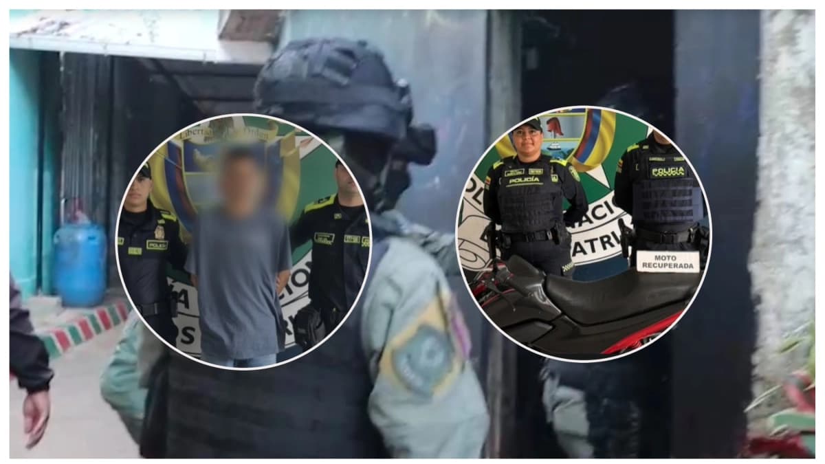 Policía frustra un hurto, captura a hombre con circular de Interpol y recupera una motocicleta en la Comuna 3 de Cali