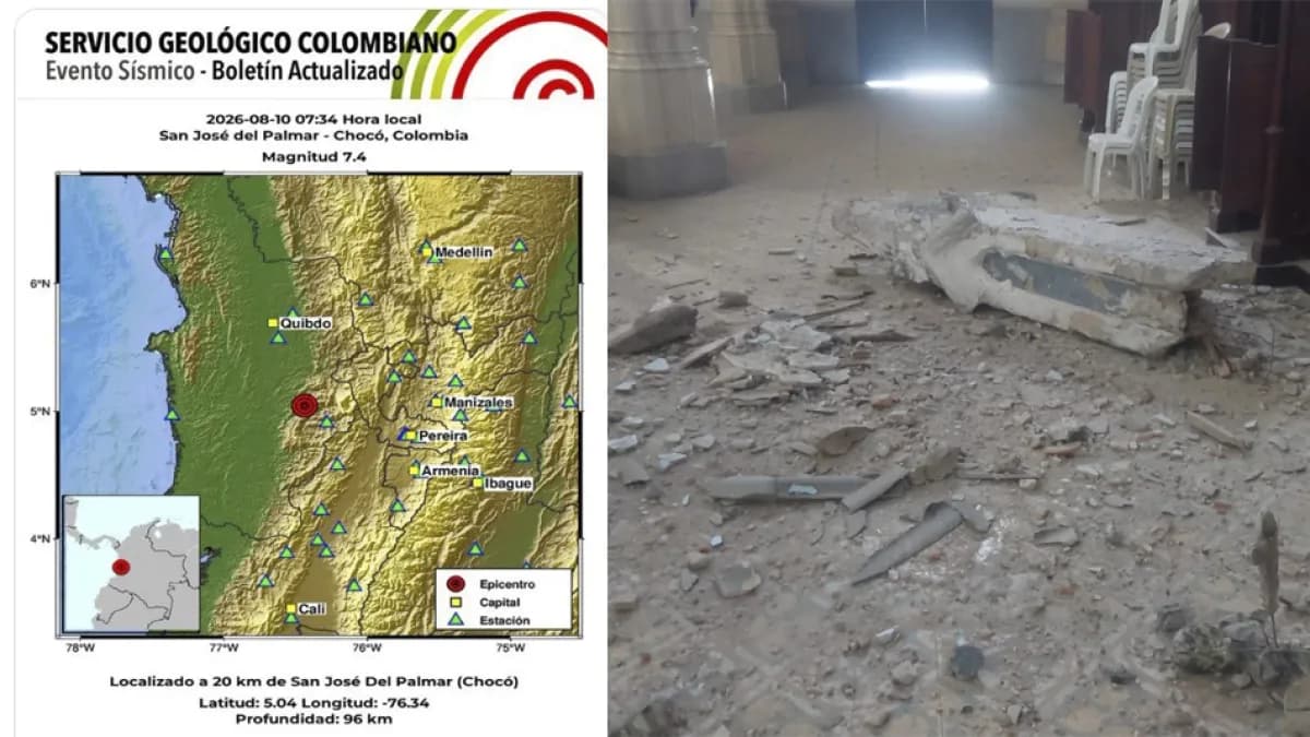Sismo sacudió a Antioquia: cúpulas caídas, fachadas agrietadas y suspensión del Metro dejan los primeros balances