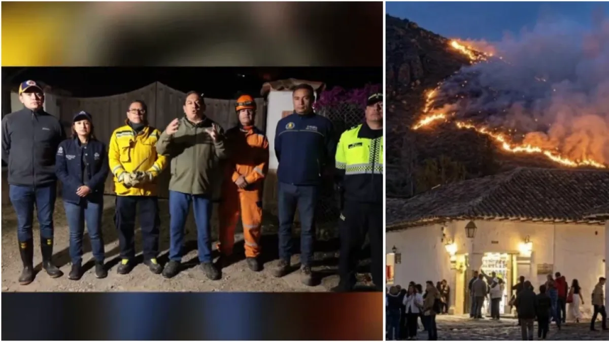 Gobernador de Boyacá, Carlos Amaya, presentó balance de la emergencia por incendio forestal en Villa de Leyva