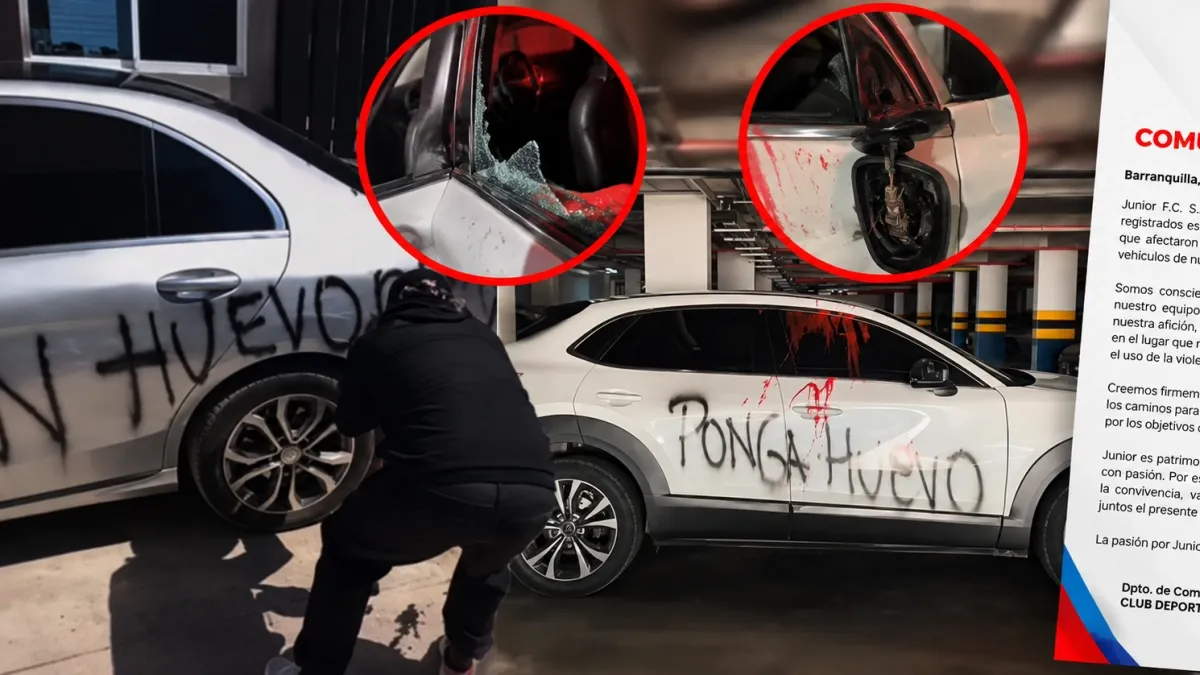 Barranquilla: hinchas del Junior atacaron sede deportiva y vandalizaron vehículos de jugadores; rompieron vidrios y pintaron amenazas